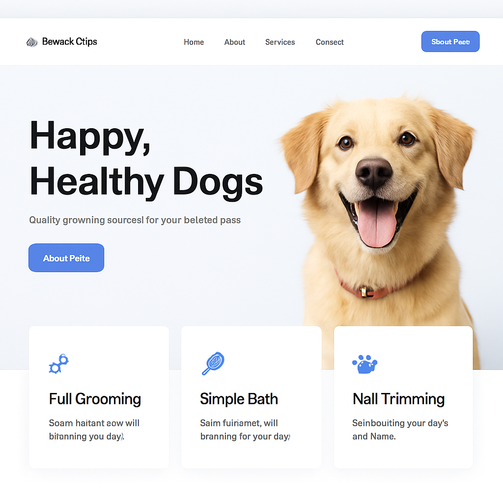 Dog Grooming Demo Site preview
