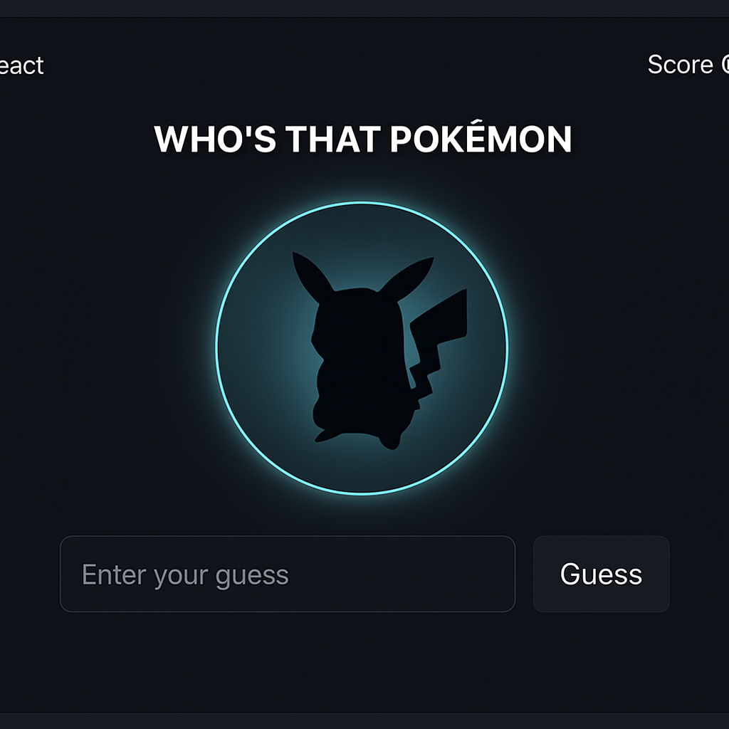 Who's That Pokémon — React Game preview